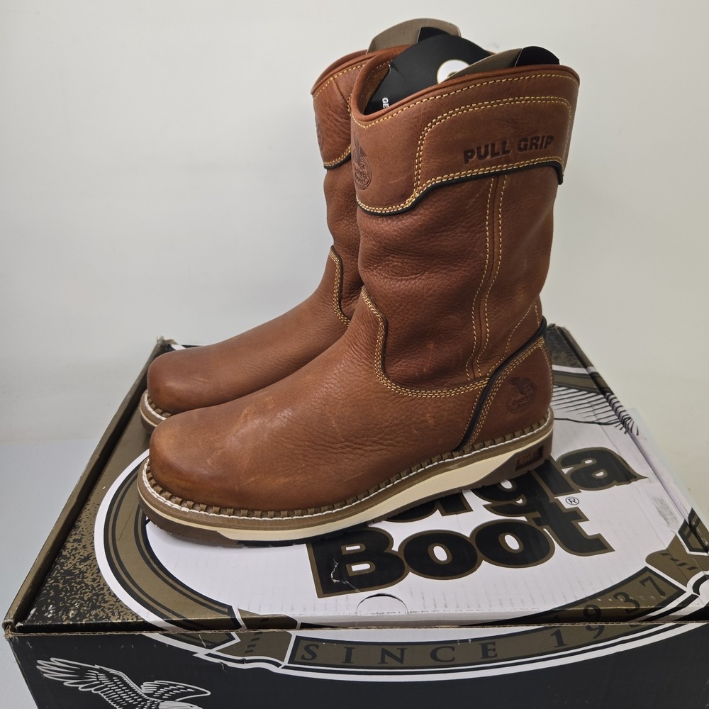 Georgia Boots Wedge 10 Inch Electrical Soft Toe Work ‎ Mens Brown 11.5 W